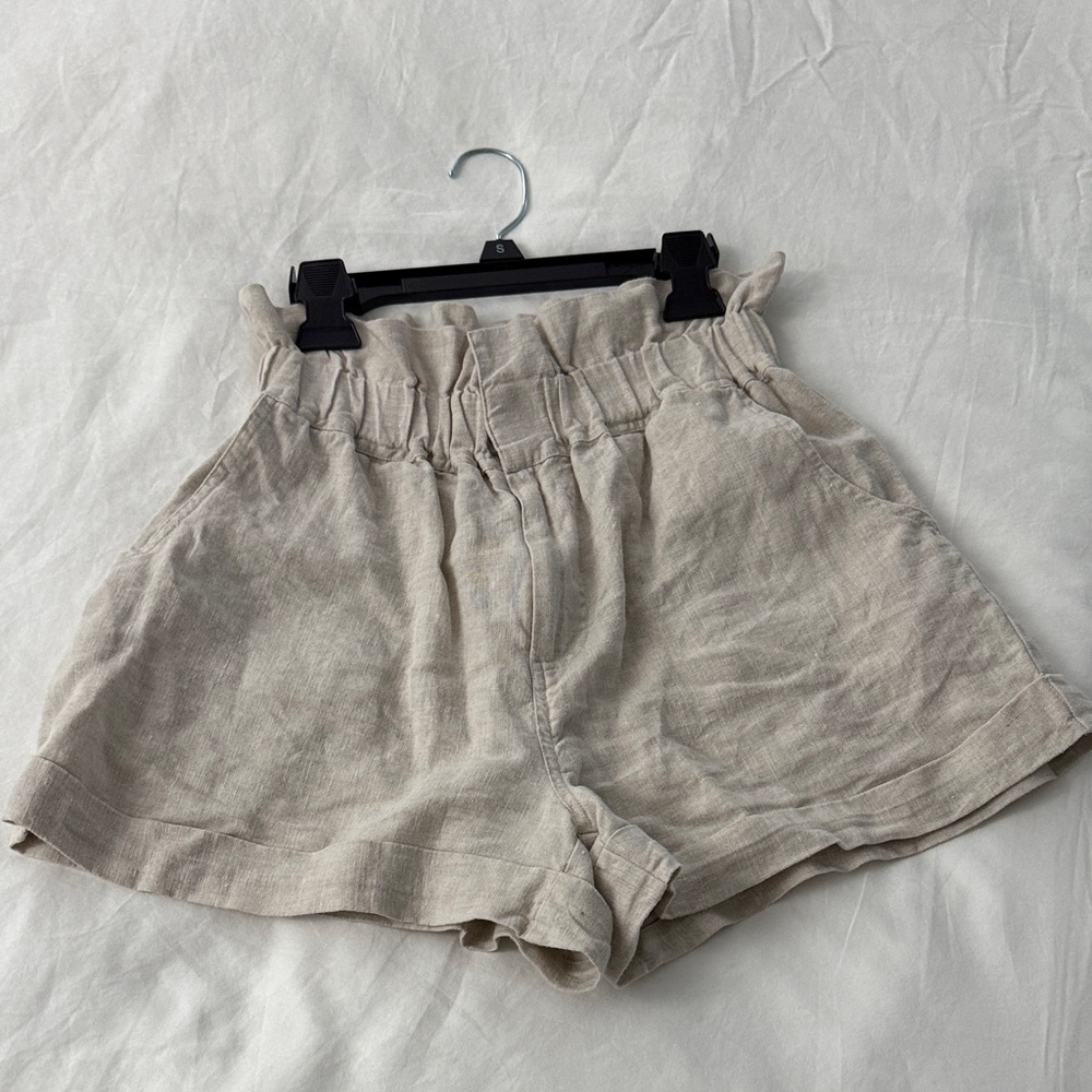 Posse High Waist Cream Shorts